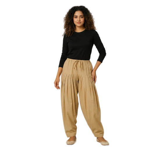 Women’s Sandal Jaipur Cotton Patiala Pants - Indian Ethnic Wear - front view | Villows DTrendz