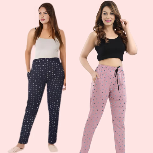 Women's Cotton Lounge Set, Opulent Loungewear - Apparel - front view | Snazzyway