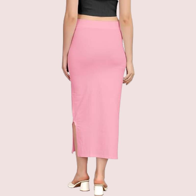 Women's Light Pink Cotton Petticoat, Classic Light Shapewear - Apparel - side view | Snazzyway