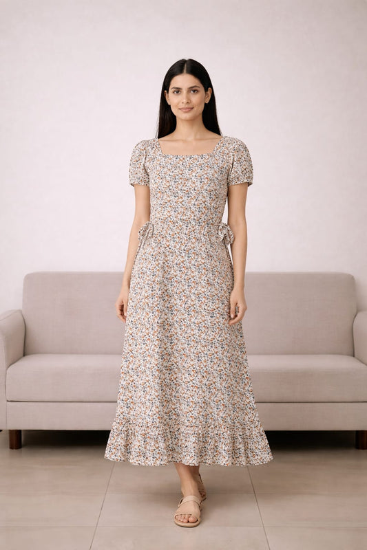 Women’s Light Green Maxi Gown - Western Wear - front view | Villows DTrendz