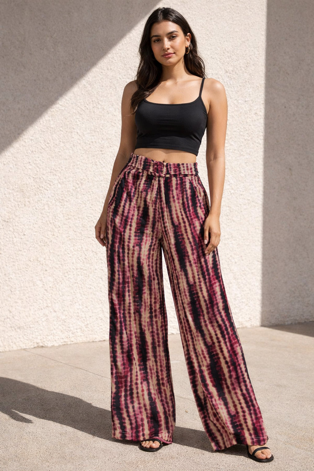 Women’s Lotus Wide Leg Palazzo Pants Full-Length Versatile Bottom Wear for Kurtis Comfortable Casual Trousers - Indian Ethnic Wear - front view |...