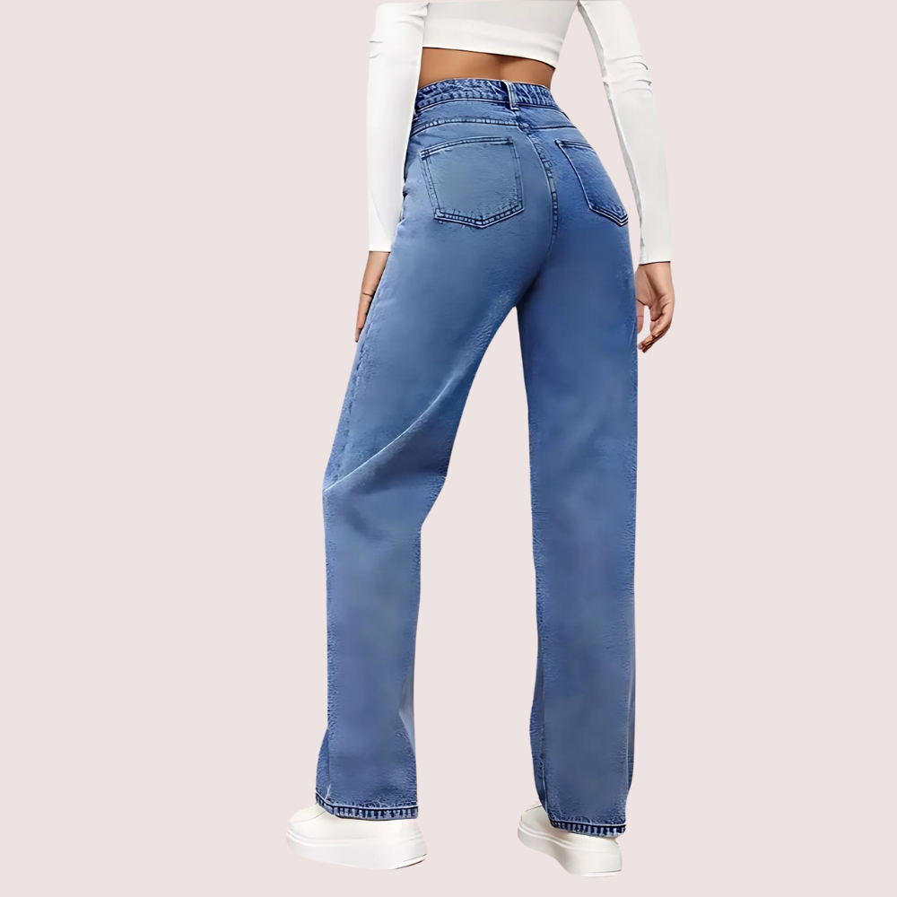 Women's Designer Jeans, Graceful Denim Pants - Apparel - back view | Snazzyway