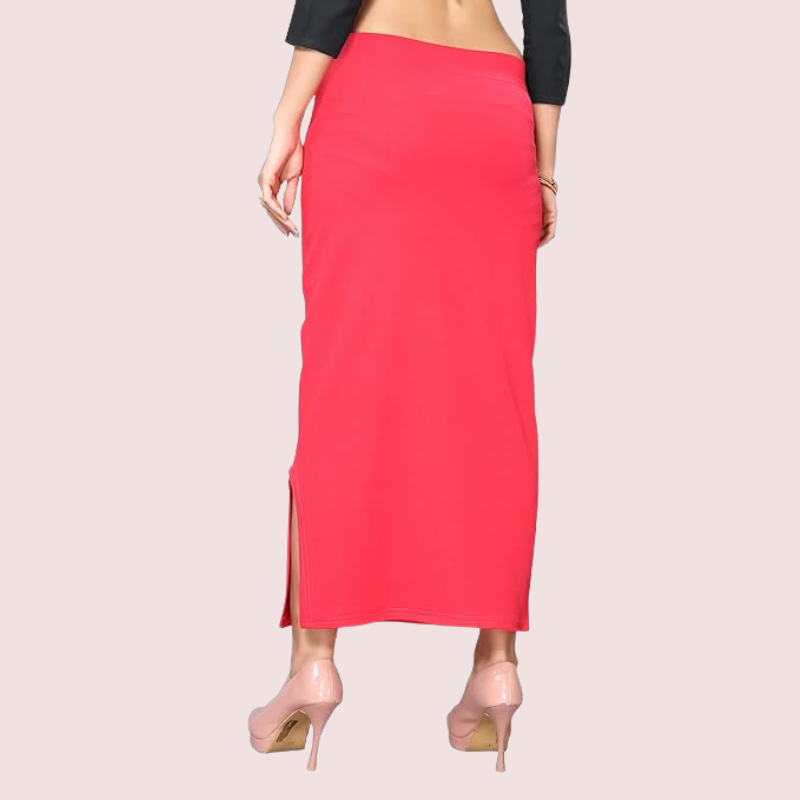 Women's Dark Peach Cotton Petticoat, Elegant Dark Shapewear - Apparel - styled full look | Snazzyway