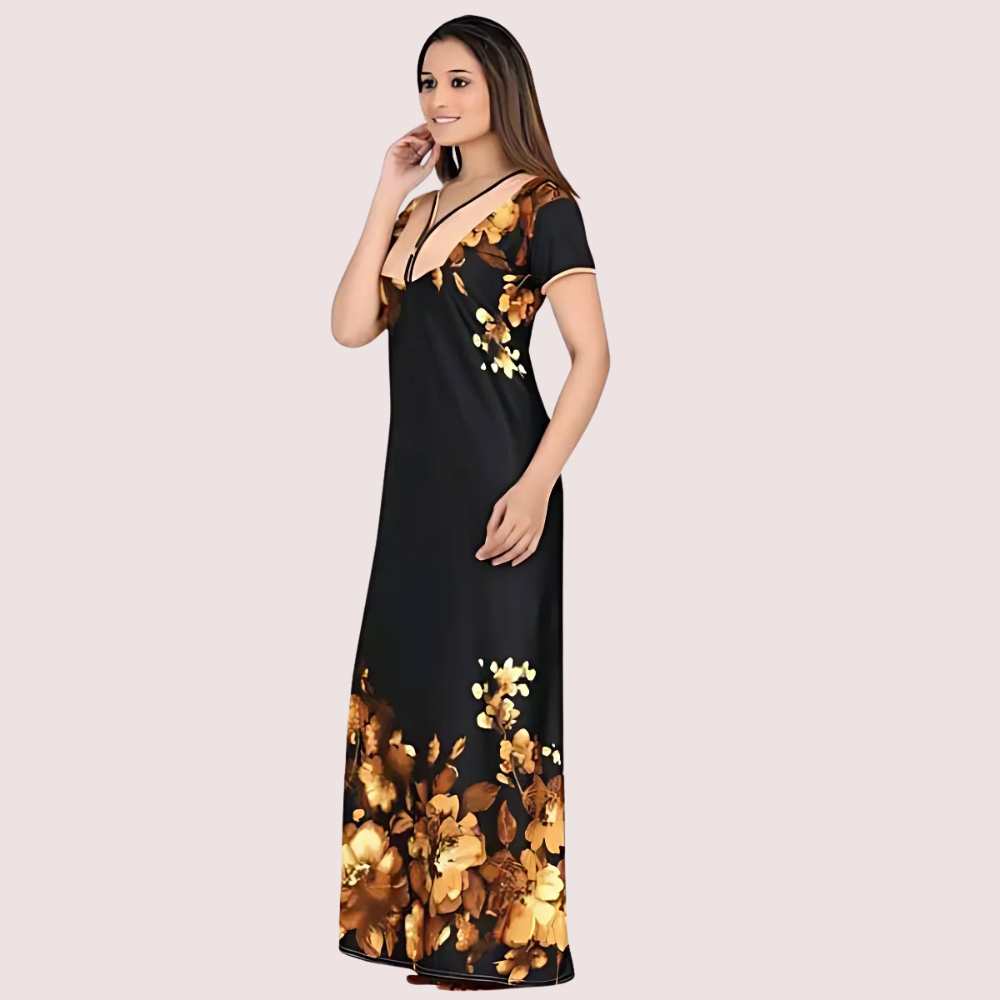 Women's As Per Product Image Satin Nightgown, Graceful As Sleepwear - Apparel - close-up detail view | Snazzyway