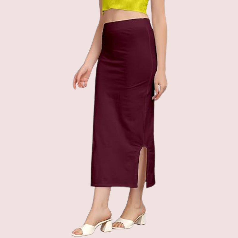 Women's Wine Cotton Petticoat, Regal Wine Shapewear - Apparel - styled full look | Snazzyway