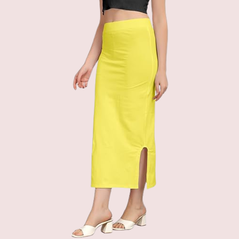 Women's Lemon Yellow Cotton Petticoat, Timeless Lemon Shapewear - Apparel - styled full look | Snazzyway