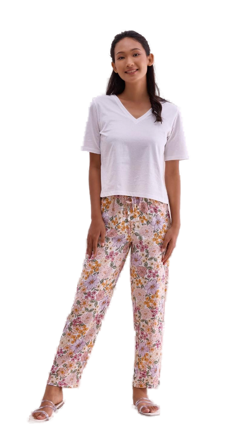 Women's Lounge Pant - Multi Colour - Western Wear - front view | Villows DTrendz