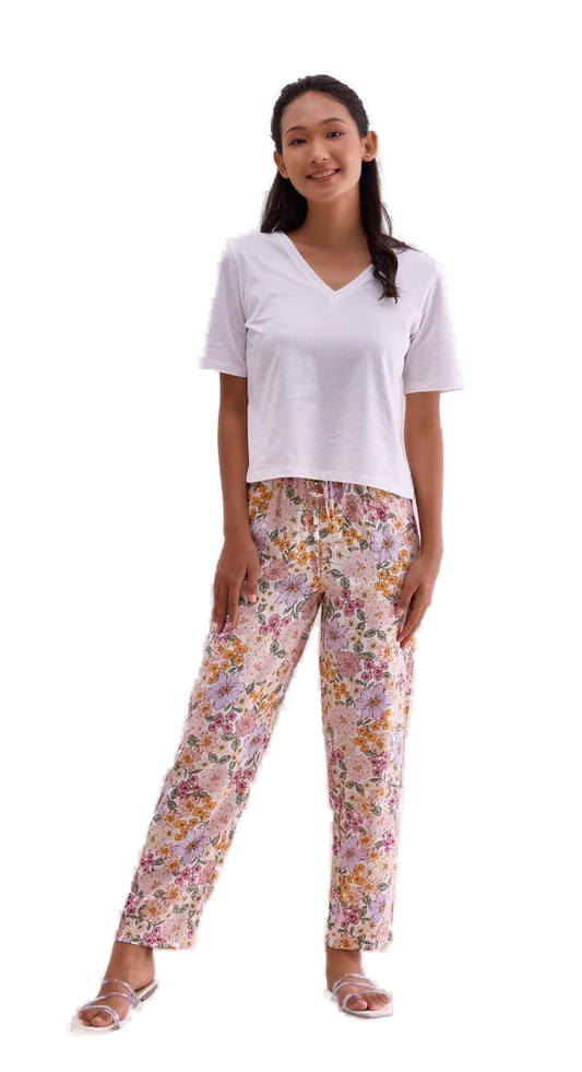 Women's Lounge Pant - Multi Colour - Western Wear - front view | Villows DTrendz