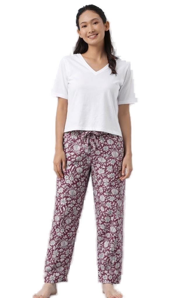 Women's Lounge Pant - Onion Pink - Western Wear - front view | Villows DTrendz