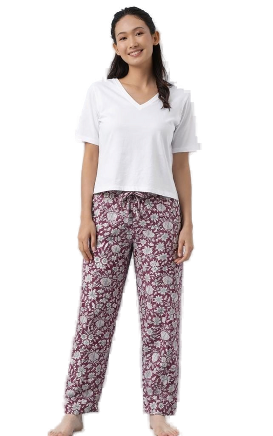 Women's Lounge Pant - Onion Pink - Western Wear - front view | Villows DTrendz