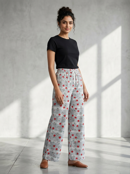 Women's Palazzo Full Pant - Grey - Western Wear - front view | Villows DTrendz
