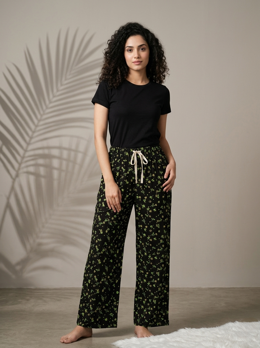Women's Palazzo Full Pant - Black - Western Wear - front view | Villows DTrendz