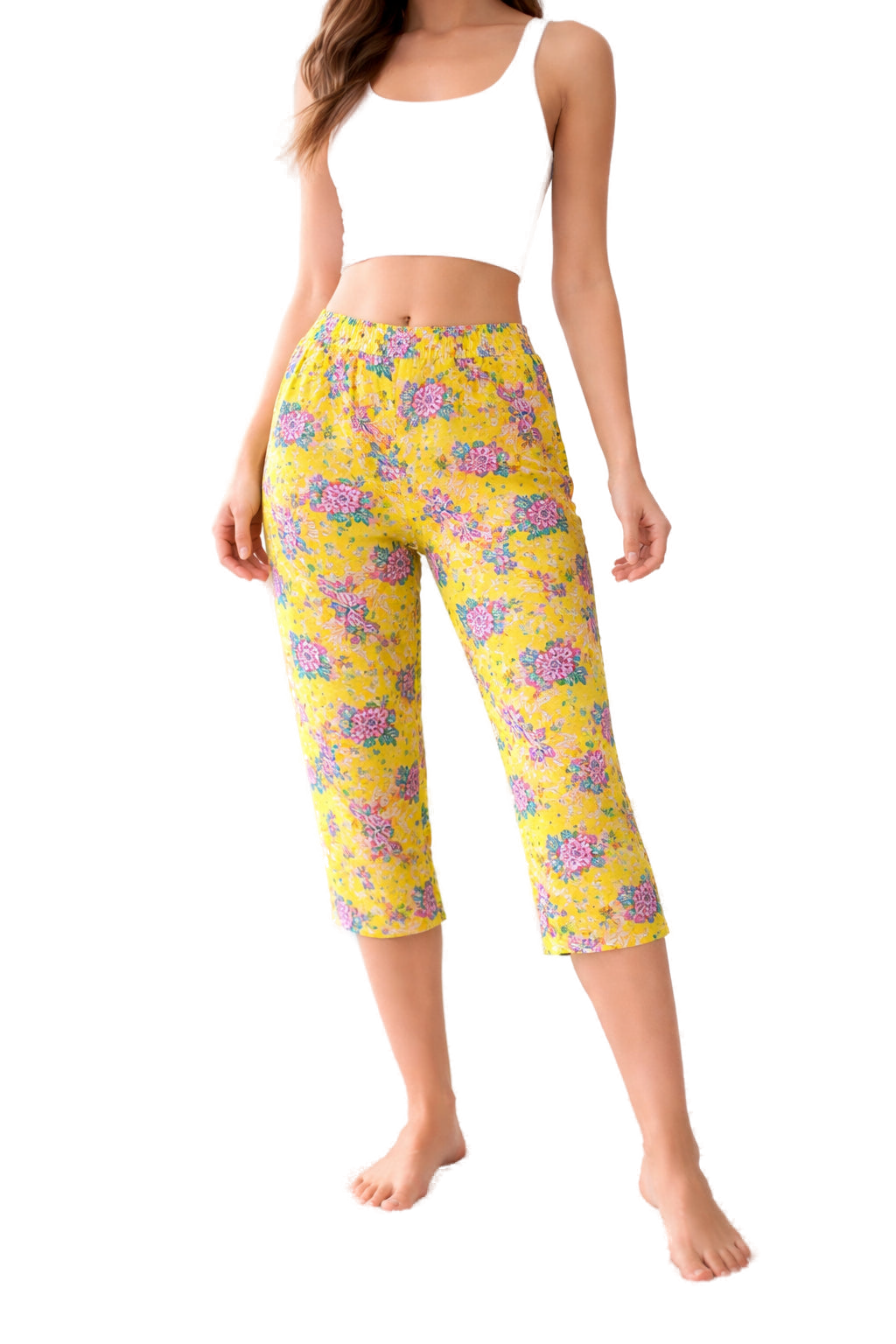 Women's Pyjamas Pants - Yellow - Western Wear - front view | Villows DTrendz