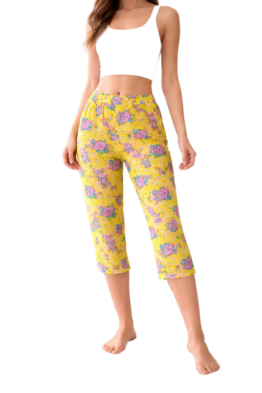 Women's Pyjamas Pants - Yellow - Western Wear - front view | Villows DTrendz