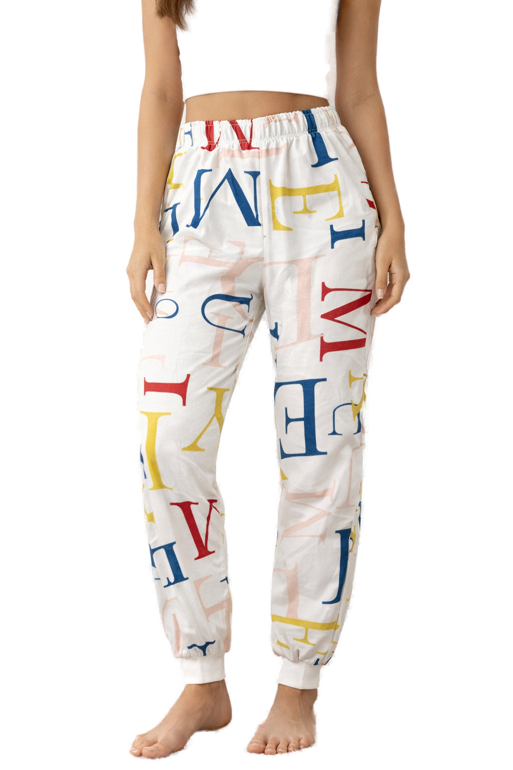 Women's Pyjamas Pants - White - Western Wear - front view | Villows DTrendz