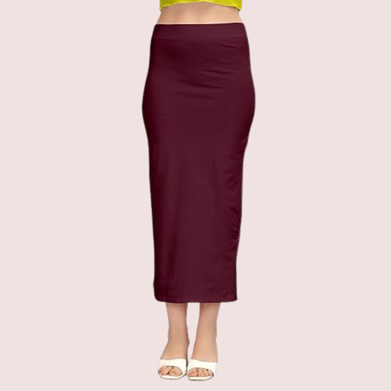 Women's Wine Cotton Petticoat, Regal Wine Shapewear - Apparel - close-up detail view | Snazzyway
