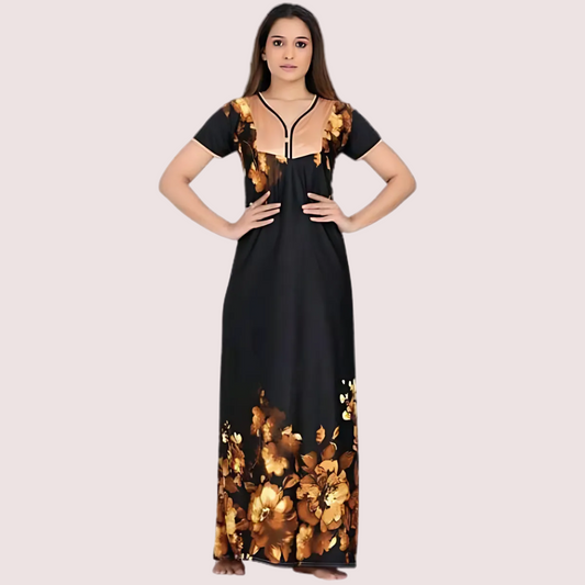 Women's As Per Product Image Satin Nightgown, Graceful As Sleepwear - Apparel - front view | Snazzyway