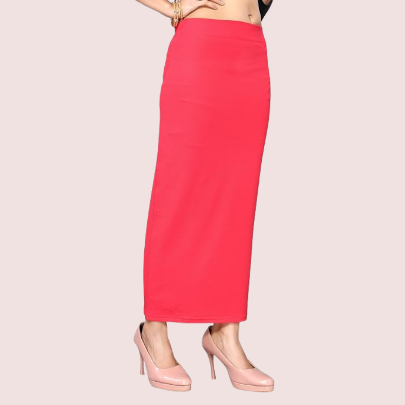 Women's Dark Peach Cotton Petticoat, Elegant Dark Shapewear - Apparel - close-up detail view | Snazzyway